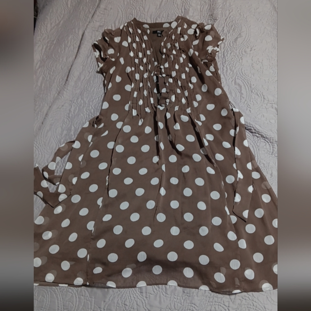 Brown Polka Dot dress Size-6